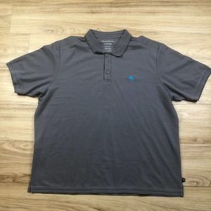 Tommy Bahama Shirt Men's 2XL Gray Polo Short Sleeve Island Zone Supima Marlin